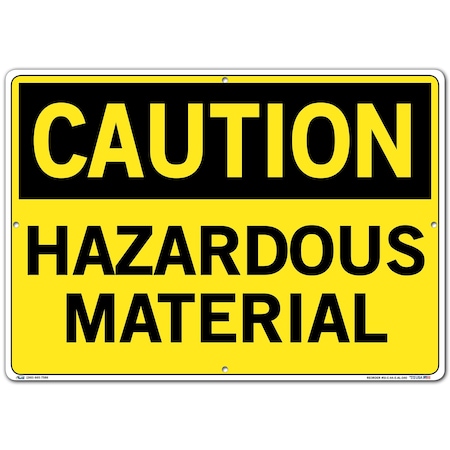 Vestil Aluminum Sign, 14-1/2" H, 20-1/2" W, Rectangle, English, SI-C-44-E-AL-040 SI-C-44-E-AL-040